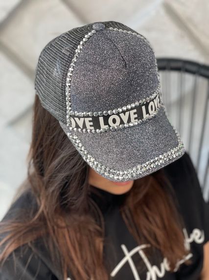 Джинсова кепка "Love" Носи своє 56 Сірий (2310-01)