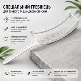 Гребінець для стрижки та тушування волосся Fade — Насадка-гребінь для створення плавного переходу