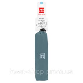 Миска складная WAUDOG Silicone, 385х230х50 мм серый