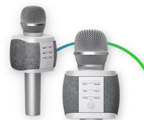 Портативный беспроводной караоке микрофон 2в1 Функция Bluetooth Колонки + режим фонограммы Tosing XR-27 Серый (XR-27_1340)