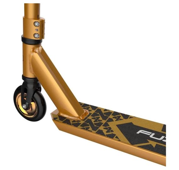 Трюковой самокат Maraton Fuzion X3 Pro (Золотой) Самокат для трюков с системой HIC, литые алюминиевые диски 100 мм, ABEC 7 | Зображення 3