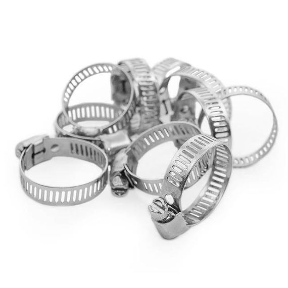 Хомут сталевий оцинкований 8 мм, D 14-27 мм INTERTOOL TC-0014 | Зображення 1