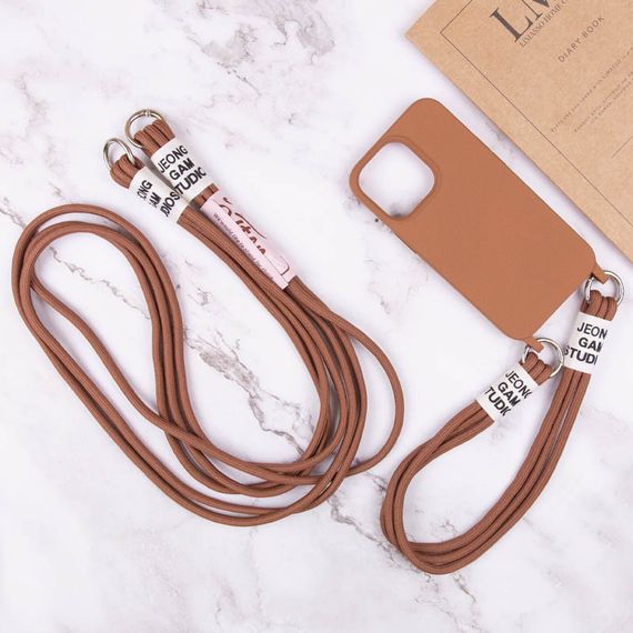 Чехол TPU two straps California для Apple iPhone 13 Pro (6.1") Коричневый | Зображення 5