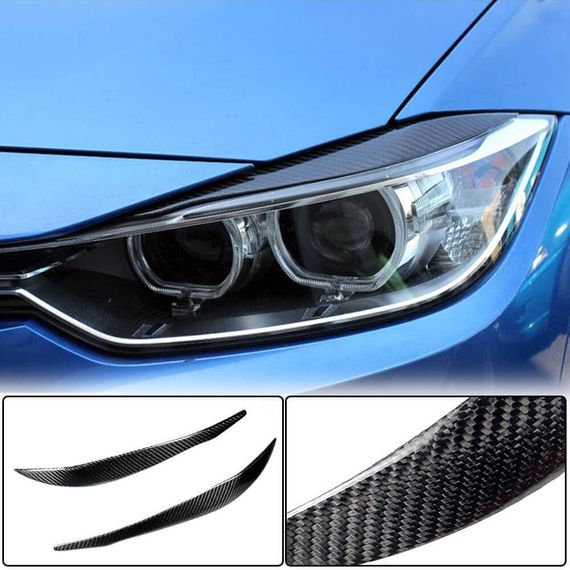 Реснички на фары V1 (для F30, Карбон) для BMW 3 серия F-30/31/34 2012-2019 гг | Зображення 6