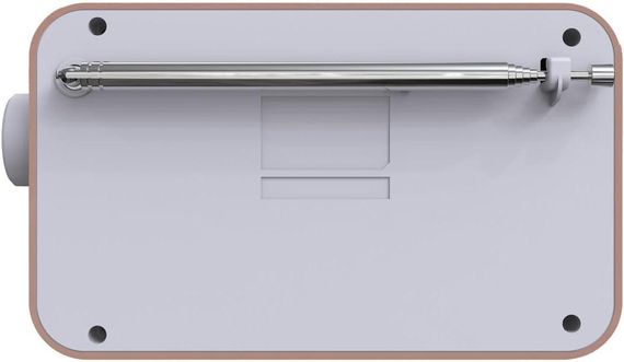 Радіо портативне з Bluetooth, кольоровим дисплеєм та вбудованим акумулятором, радіоприймач DAB+ FM колонка з годинником рожеве | Зображення 3