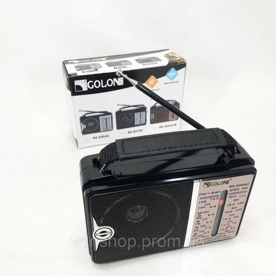 Всеволновой радио приемник Golon RX-606, Радиоприемник с хорошим приемом сигнала, Плеер мп3 с радио фм JD-87 | Зображення 5