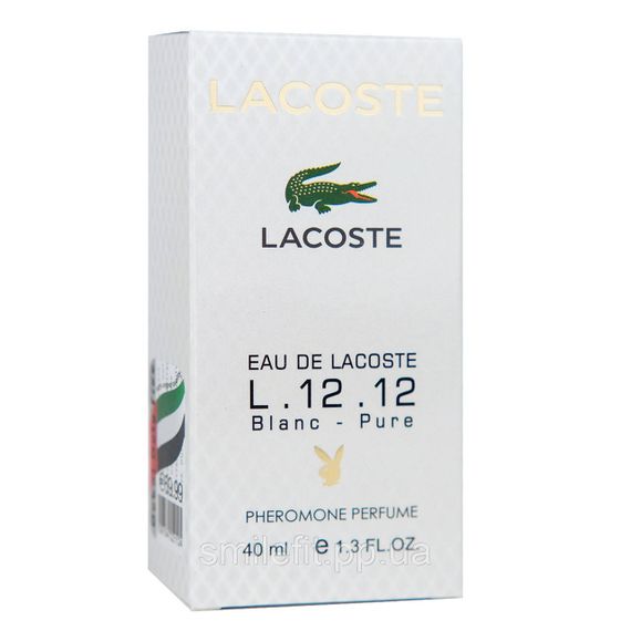 Lacoste Eau De Lacoste L.12.12 Blanc-Pure Pheromone Parfum мужской 40 мл | Зображення 3