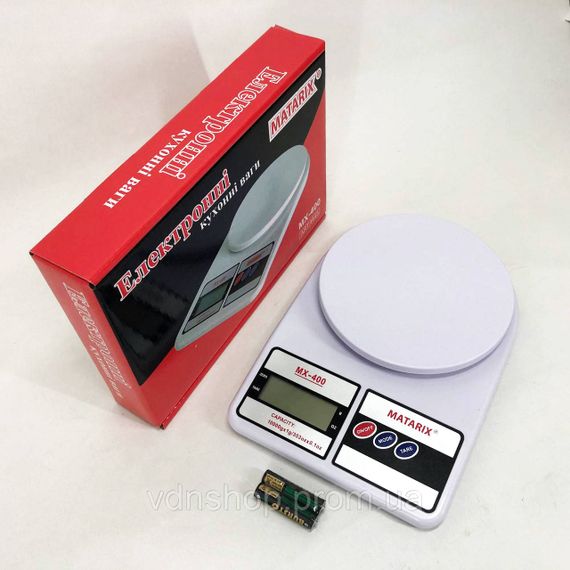 Ваги кухонні для дрібних продуктів MATARIX MX-400 10 кг, Електронні кухонні ваги для ресторану BC-22 | Зображення 3