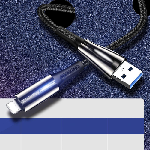 Кабель USB Lightning ColorWay CW-CBUL035-BK 2,4A 1м чорний | Зображення 6