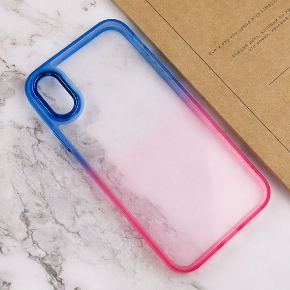Чохол TPU+PC Fresh sip series для Apple iPhone XS Max (6.5") Рожевий / Синій | Зображення 2