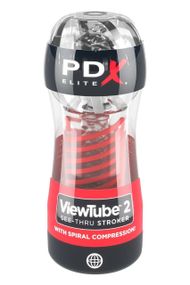 Мастурбатор Pipedream PDX Elite Viewtube 2 прозрачный, 18 см Sex Aura