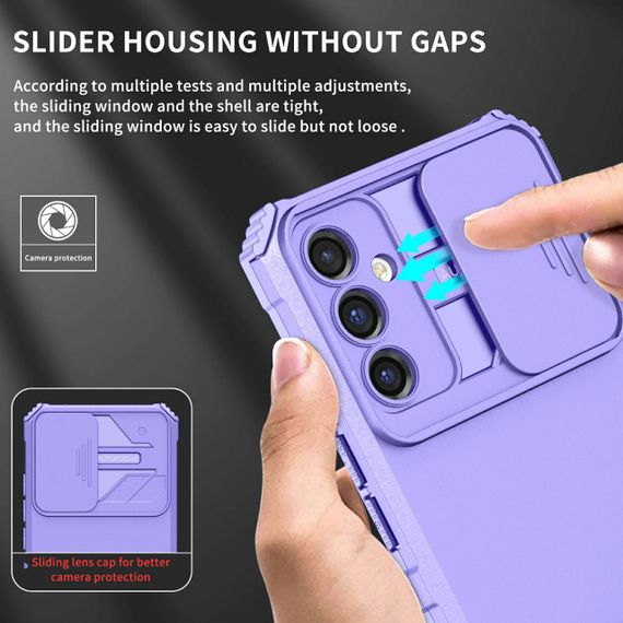 Чохол Kickstand із захистом камери для Samsung Galaxy A54 колір Фіолетовий | Зображення 3