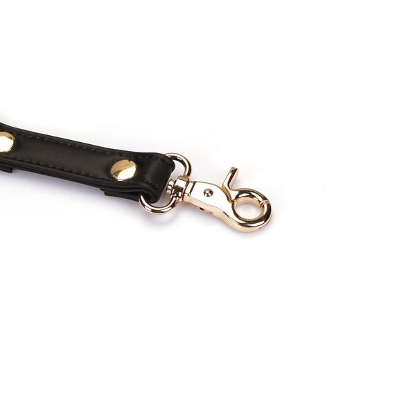 Хрестовина Liebe Seele Black Organosilicon Hogtie, екошкіра Sex Aura | Зображення 1