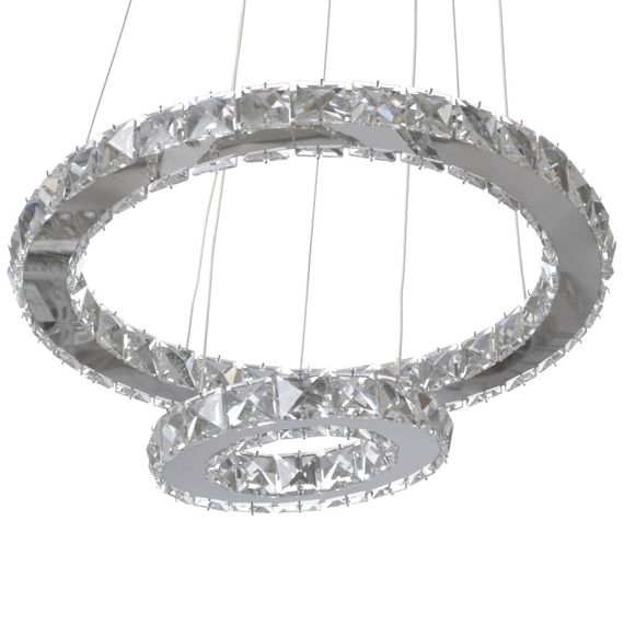 Люстра подвесная в холл с пультом для холла LED 48W WW+NW+CW CH (BR-988S/2) | Зображення 1