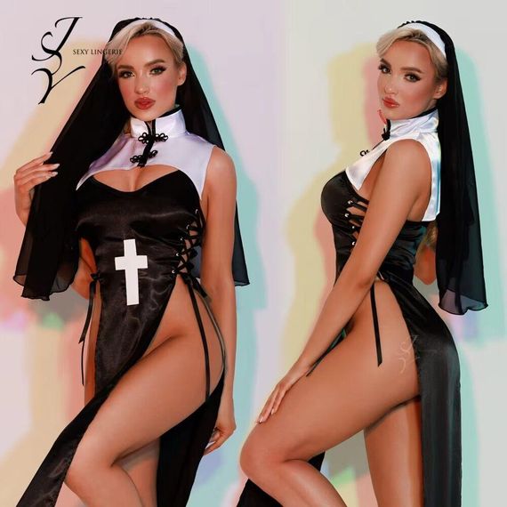 Еротичний костюм черниці JSY 5950 One Size sexstyle | Зображення 5