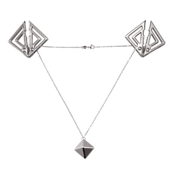 Затискачі для сосків з важкою підвіскою LOCKINK Adjustable Nipple Clamps with Heavy Pendant Сірий One Size