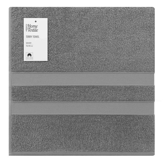 Рушник махровий Ardesto Splendid 70х140см, 100% бавовна, сірий (ART2370GR)