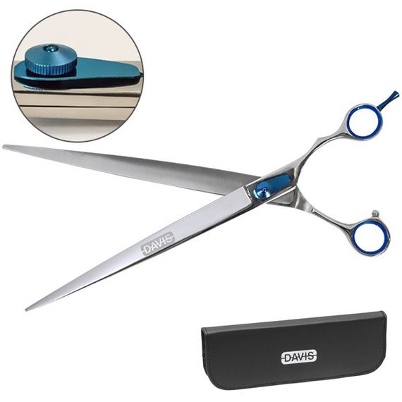 Ножиці для стрижки собак Davis Extreme Edge Blue Straight, 25.4 см