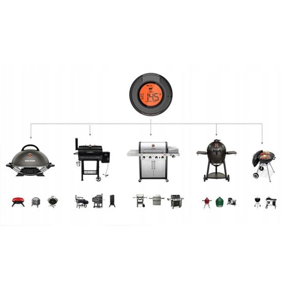Цифровий Bluetooth термометр в кришку гриля с 2-ма щупами GRILLI 555501 Код: 011933 | Зображення 4
