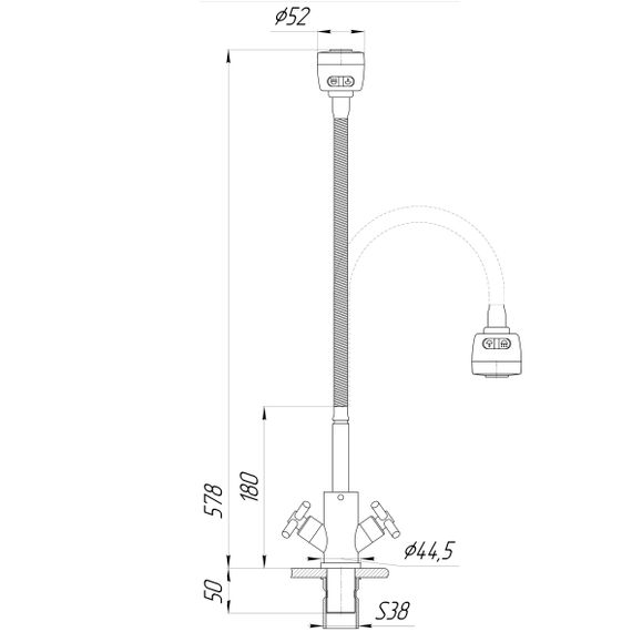 Змішувач для кухні Globus Lux DUKAT SD4-G203S | Зображення 1