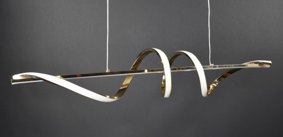 Люстра світлодіодна підвісна LED світильник для квартири на стелю лед 27430 Золото 30-100х20х100 см. | Зображення 3