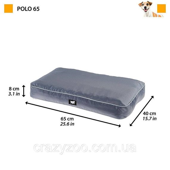 Подушка для собак та котів Ferplast Polo 65 сіра 65x40x8 см 81087121 | Зображення 1