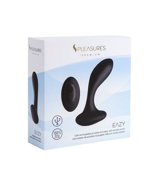 Массажер простаты EAZY PLUG W/ REMOTE - BLACK Sex Aura | Зображення 1