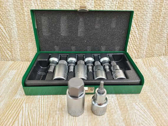 Набор головок-бит HEX 1/2" Н4-Н19 TOPTUL GAAD1007 | Зображення 6