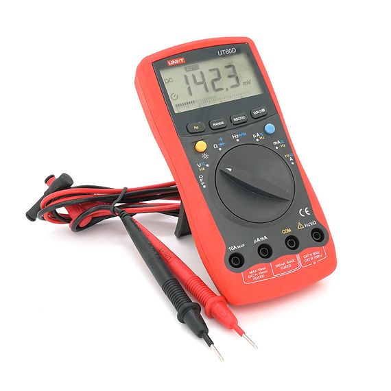 Мультиметр UNI-T UT60D(EU): вимірювання V~, V=, A~, A=, Ω, F