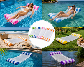 Надувной водный гамак, плот / Матрас для плавания Pool Loungers / Гамак для плавания с надувными камерами