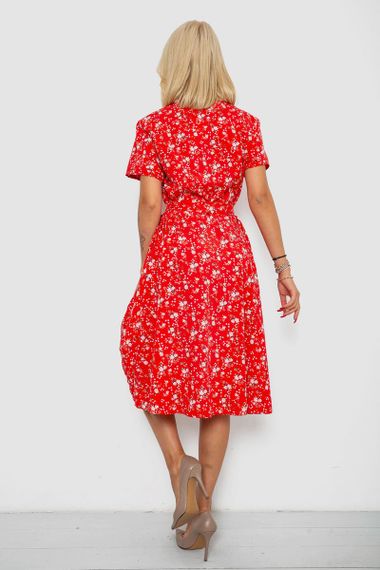 Платье софт с принтом, цвет красный, 230R1111 | Зображення 3