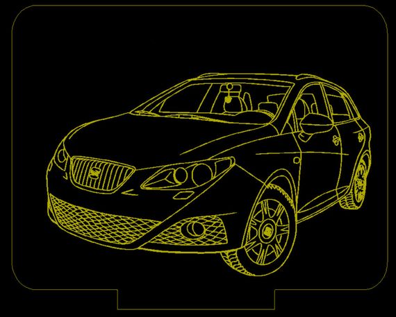 Акриловий світильник-нічник Сеат SEAT жовтий tty-n000648