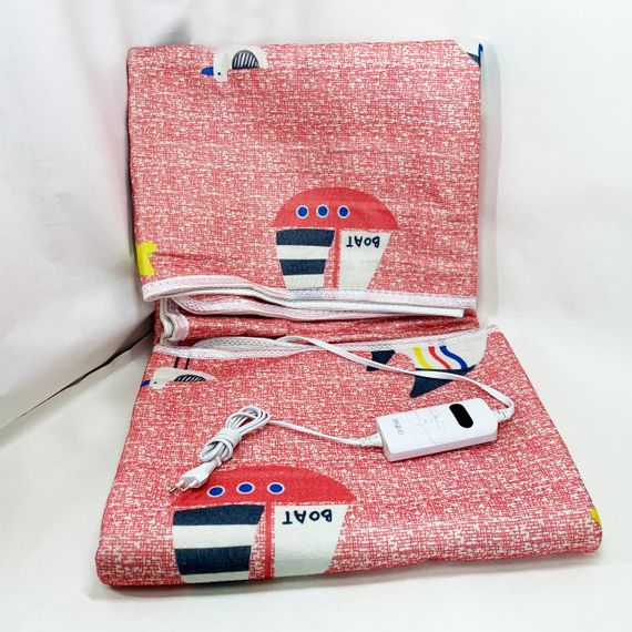 Электропростынь 150х120 см теплая электро простыня одеяло с подогревом красный CI-45 | Зображення 4