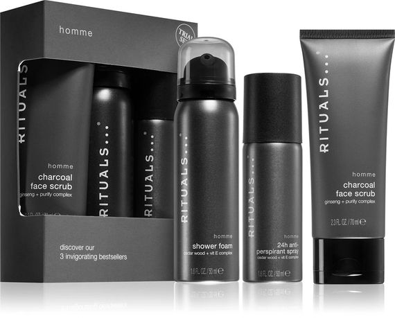 Набір RITUALS... homme trial set 3 invigorating bestsellers (shower foam, anti-perspirant, scrub)