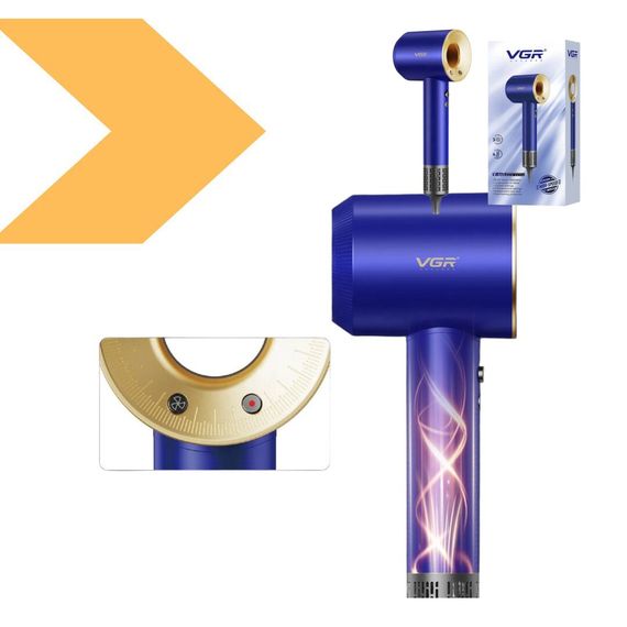 Професійний фен з 3 рівнями обдування та 4 рівнями температури XPRO VGR V-445 BLUE (46087-V-445_717) | Зображення 1