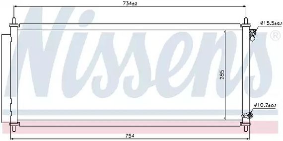 Радіатор, конденсор кондиціонера HONDA JAZZ, NISSENS (940051)