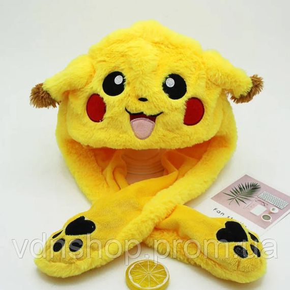 Шапка з рухомими вухами, Шапки що світяться, шапка з рухомими вушками пікачу пікачу що світиться QU-86 | Зображення 1