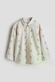 Дитяча новорічна сорочка для хлопчика H&M 116 см Бежева (25111710C)