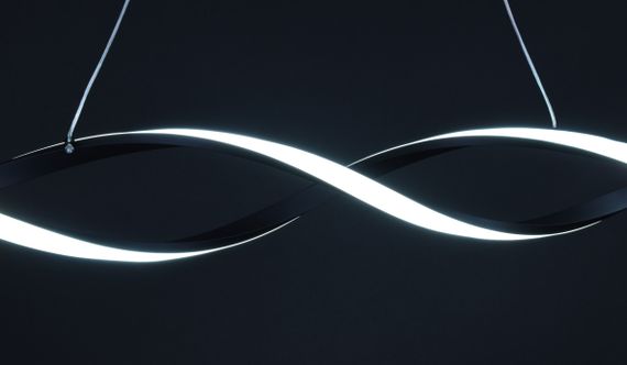 Люстра світлодіодна підвісна LED світильник для квартири на стелю лед 27327 Чорний 25-100х14х100 см. | Зображення 7