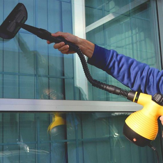 Пароочисник ручний на 350мл, 1000Вт, з насадками Steam Cleaner DF-A001 / Відпарювач з функцією пароочисника для дому | Зображення 5