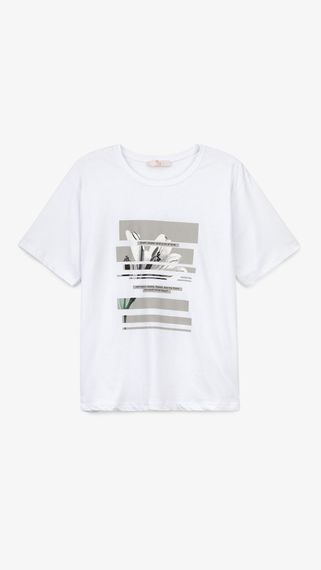 Футболка з принтом жіноча On me 25088-2 2XL Білий shop (2000991001145)
