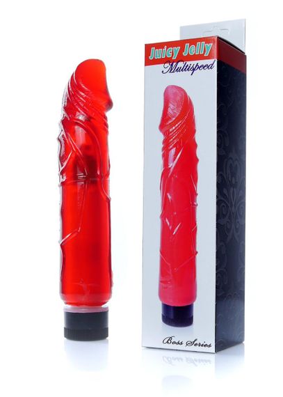 Вібратор Juicy Jelly Multispeed, ЧЕРВОНИЙ Sex Aura | Зображення 1