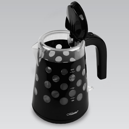 Електрочайник 1,7л 1850-2200W (диск) чорний MR-045-BLACK Maestro | Зображення 2