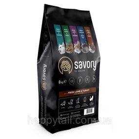 Корм сухой Savory Adult Cat Sensitive Digestion Fresh Lamb and Turkey для кошек с чувствительным пищеварением со свежим ягненком и