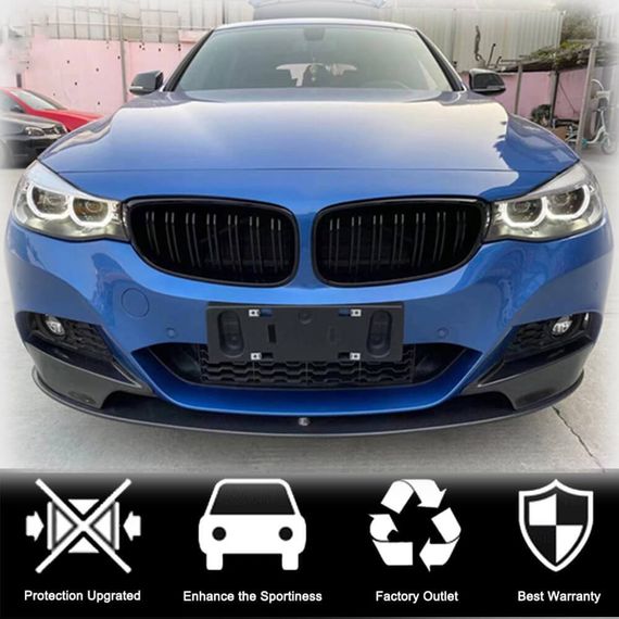 Накладки на передній бампер Flap (для F34 M-Sport, Карбон) для BMW 3 серія F-30/31/34 2012-2019 рр | Зображення 1