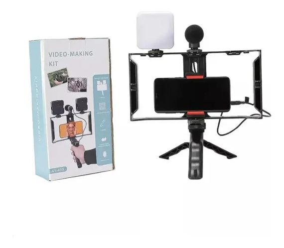 Комплект для блогінгу Video Making Kit AY49X для смартфона з мікрофоном та світлом