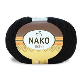 Шкарпеткова пряжа Nako Boho, чорний 217