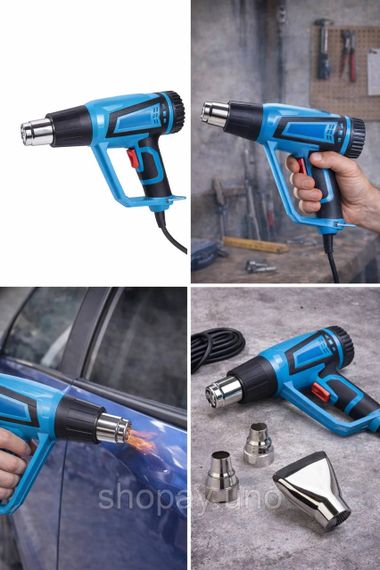 Фен промисловий Hot Air Gun 1600W 4 насадки X512 | Зображення 4