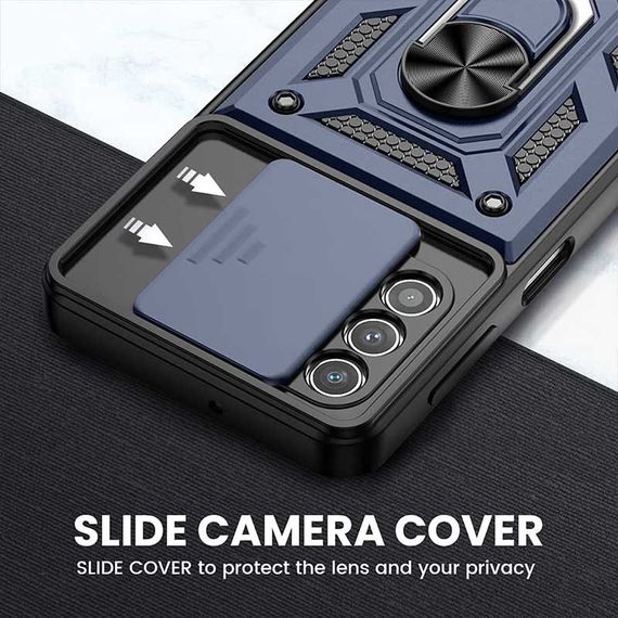 Ударостійкий чохол Camshield Serge Ring для Samsung Galaxy A32 4G Синій | Зображення 6