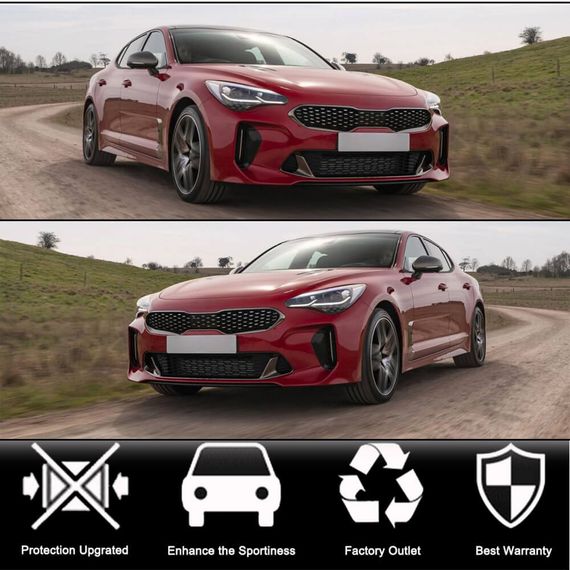 Решітка бампера (Карбон) для Kia Stinger 2017-2023 рр | Зображення 1